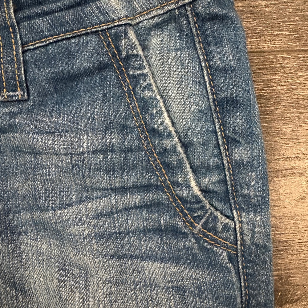 PAIGE Blue Flare Wide Leg Jeans Vintage-Inspired - Picture 6 of 10